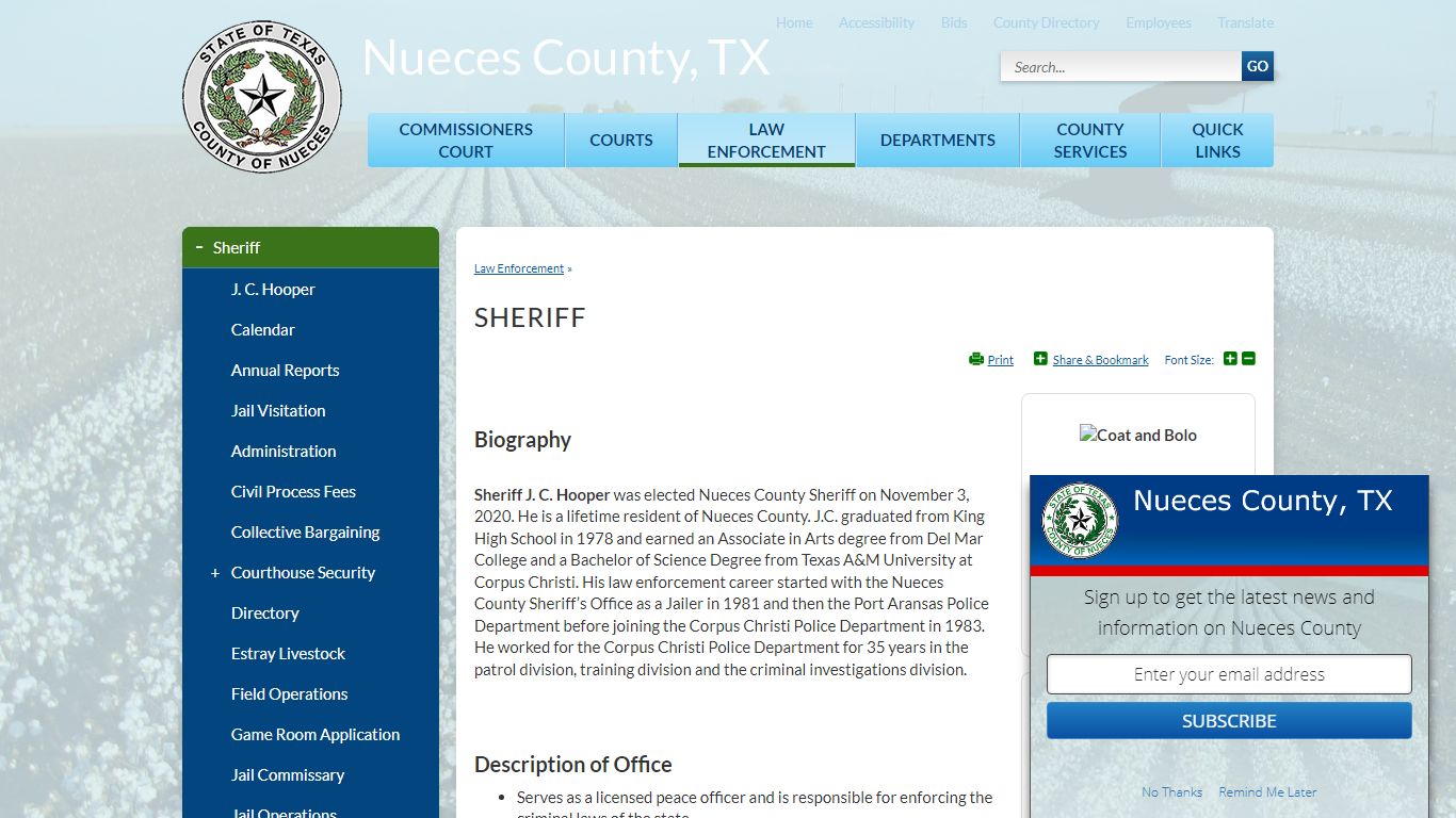 Sheriff | Nueces County, TX